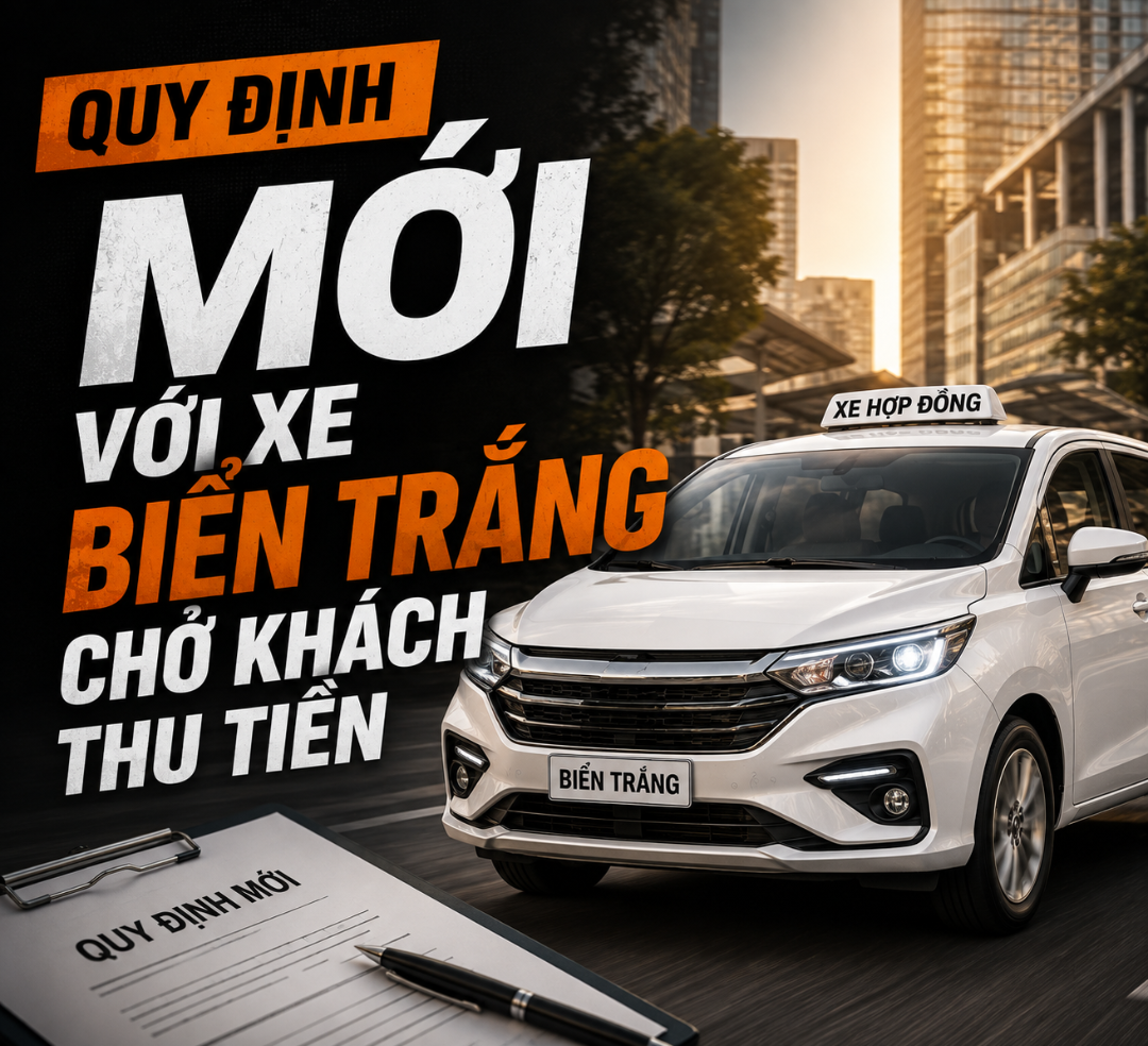 Phạt Đến 14 Triệu Đồng, Trừ 6 Điểm Giấy Phép Lái Xe: Quy Định Mới Với Xe Biển Trắng Chở Khách Thu Tiền