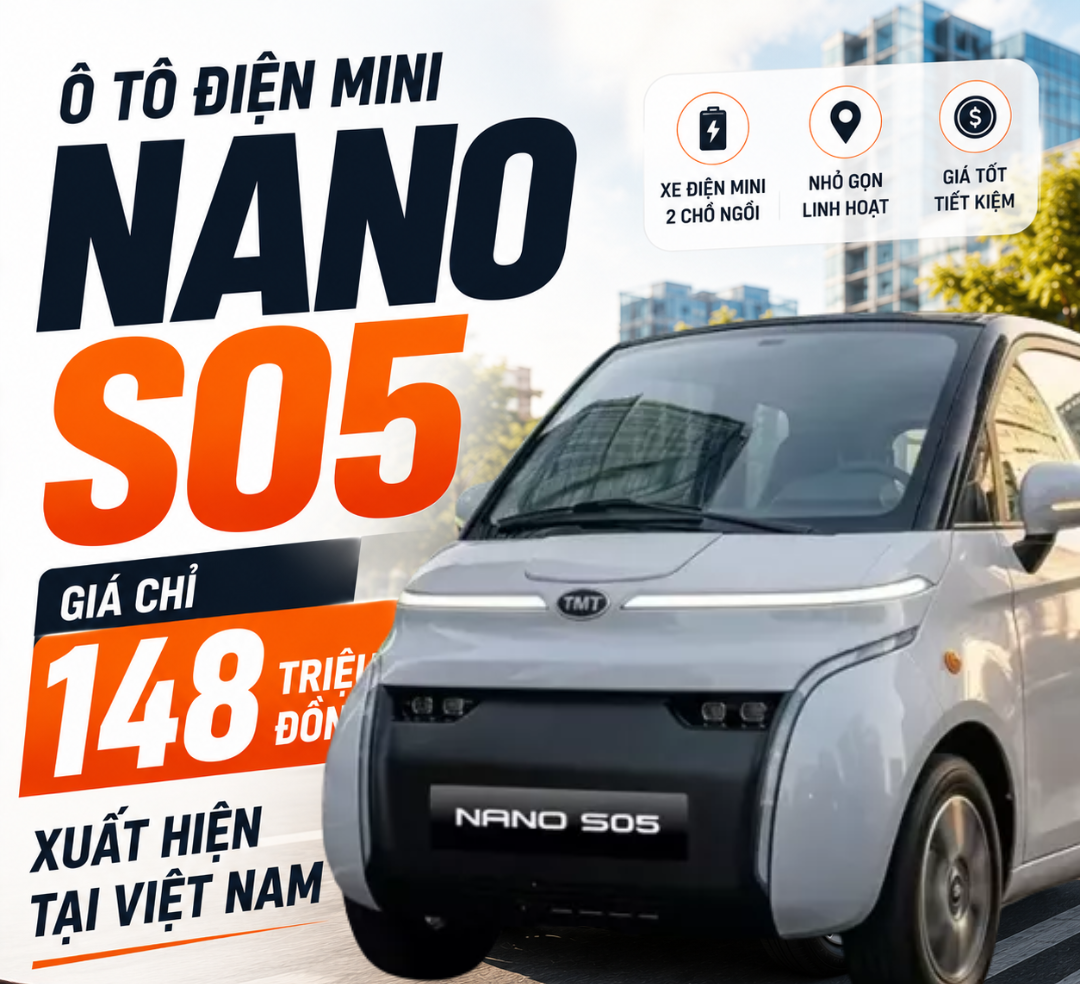 Ô Tô Điện Mini Nano S05 Giá 148 Triệu Xuất Hiện Tại Việt Nam: Phân Khúc Dưới 200 Triệu Có Đang Hình Thành?