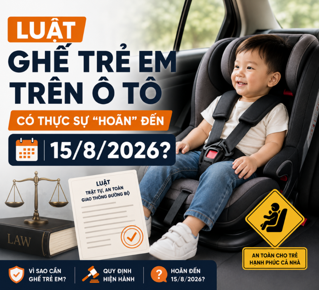 luật ghế trẻ em trên ô tô