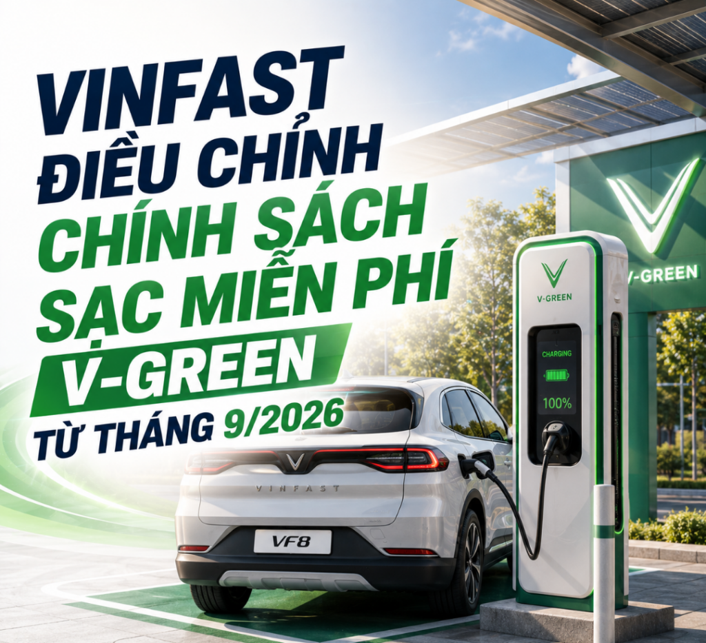 Vinfast sạc miễn phí V-Green