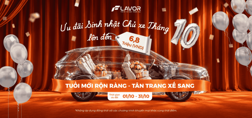 ưu đãi chúc mừng sinh nhật chủ xe tháng 10
